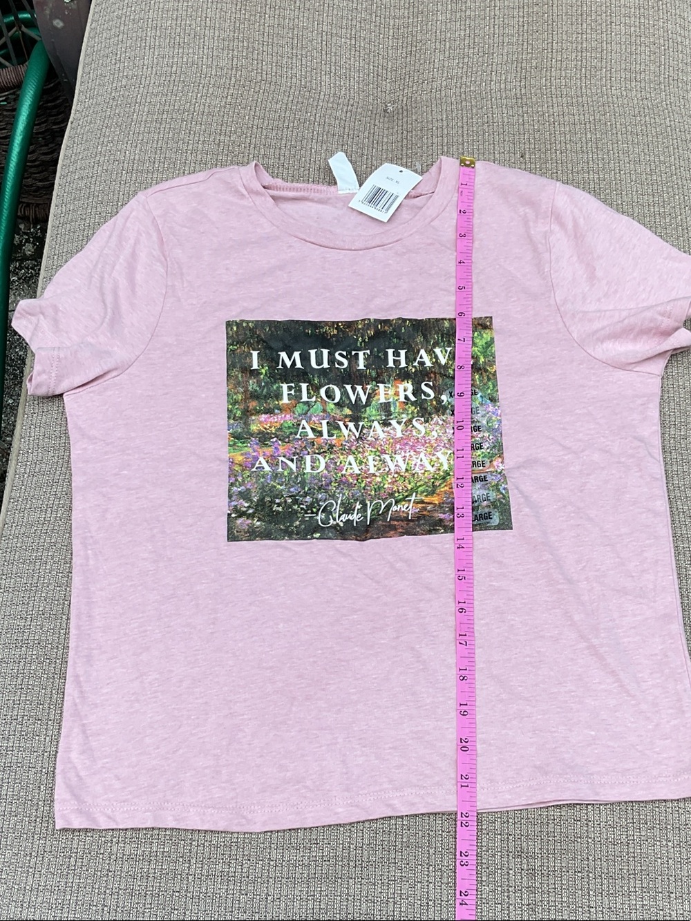Pink Graphic Short Sleeve Tee - I Must Have Flowers - Picture 4 of 5